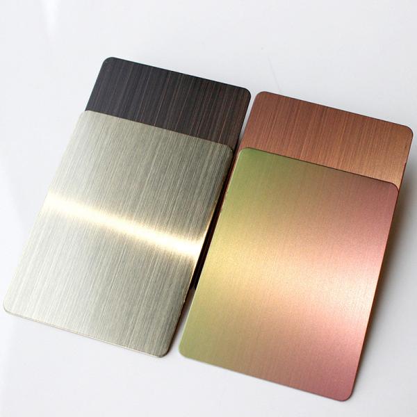 SUS 304 pvd coating colors Decorative SS Sheet for door handles brushed