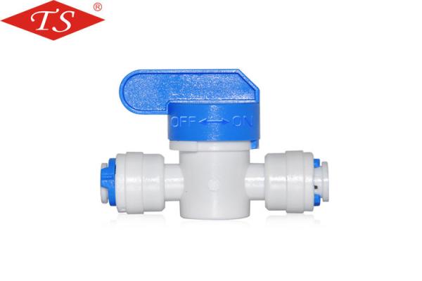 Plastic 1/4" Recoil Ball Value Water Purifier Accessories Thread Connecting