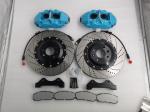 9200 Blue Caliper 4 Pot Brake Kit 330*28mm Drilled Line Disc Fit 17 Inch Wheel