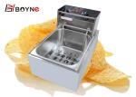 8L Oil Tank Stainless Steel Fryer For Fried Snack Fried Chicken Equipment