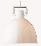 Nickel / Brass / Bronze Grand Dome Pendant Light Adjustable Height