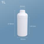 HDPE Plastic Fluoride Transparent Reagent Bottle 1000ml 1L For Chemical
