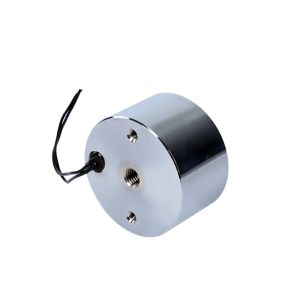 China Mini Round Electromagnet 500N Holding Force DC 12v 24v Waterproof IP65 Custom Solenoid for Machining on sale