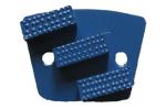 Trapezoid Floor Grinding Pad PCD & Diamond Metal Bond G6 PCD 3 Segments
