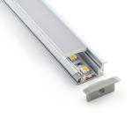 Extrusion Black 30 Degree Angle Shape Aluminum LED Profiles 1m
