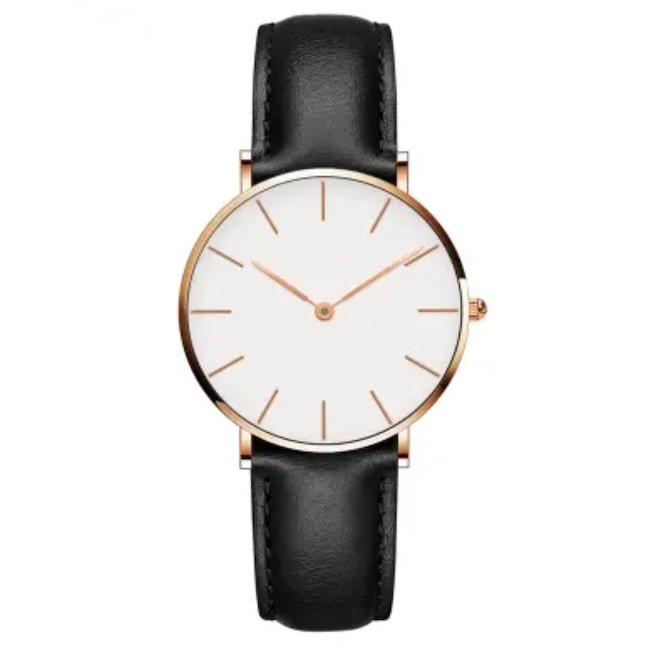 50M Water Resistant Leather Watch