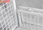 White Steel Folding Turnover Box , Industrial Steel Metal Storage System