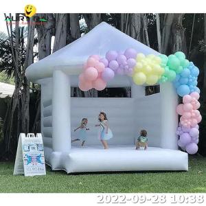 China Kids Inflatable Bounce House With Slide Combo Inflatable Wedding Bouncer White factory