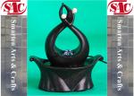 Contemporary Black Table Top Fountains , Small Electric Water Fountains OEM