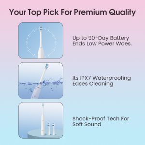 Smart Rechargeable Electric Toothbrush Soft Sonic Vibration Bristles USB Direct