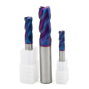 China Round Coating Corner Radius End Mills Nano Blue Noco Coated Less Friction factory