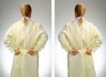 Non - Irritating Non Woven Isolation Gown CPE / PE Material Water Resistant