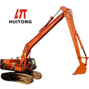 China Extended Length Long Reach Excavator Boom Yellow Color for Silt Removal Demolition Mining Operations factory