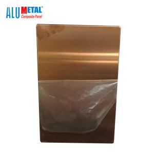 China 800mm 3200mm Outdoor Brushed Aluminum Composite Panel Brass Finish Odm factory