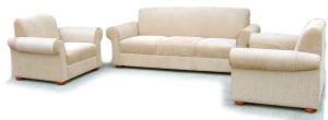 China Modern Cream Sofa 3+1+1 Living Room Sofa Set / Solid Wood Frame Sofa factory