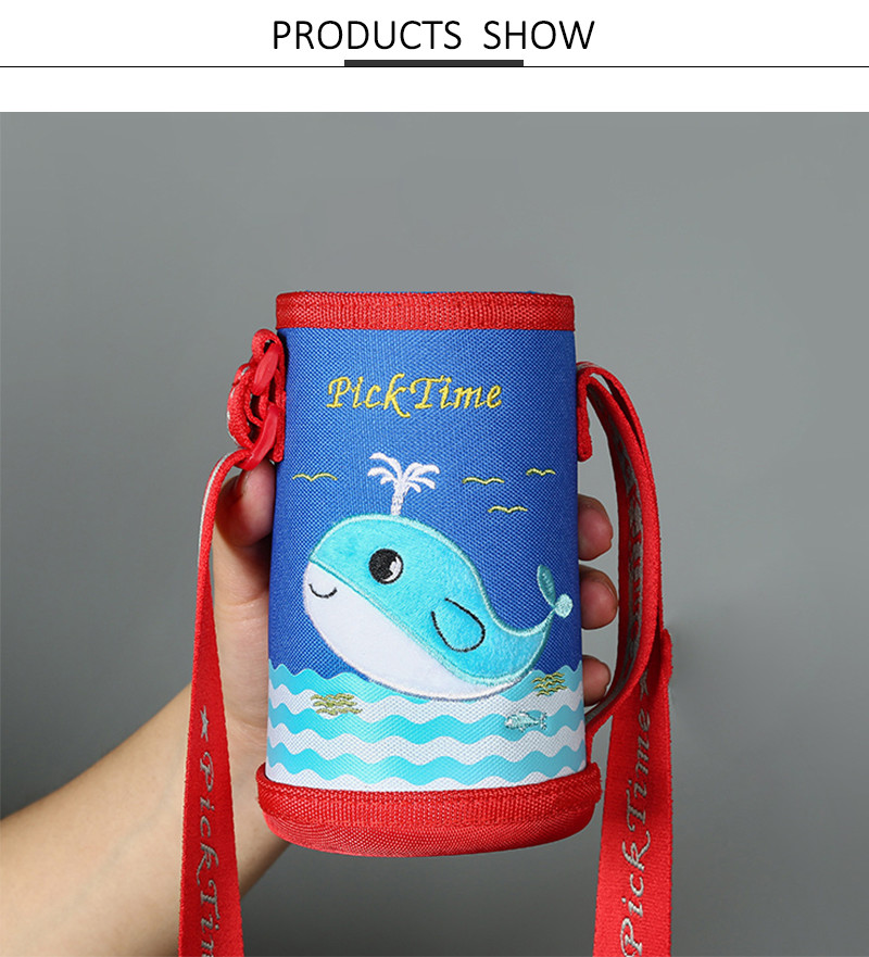Waterproof Kids Polyester Insulated Bottle Sleeve With Adjustable Strap