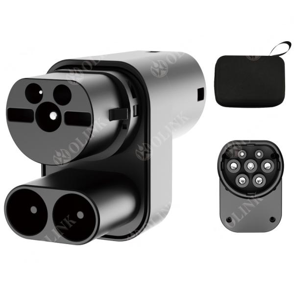 China Olink Wholesale Type2 Ev Charger Car Charger Plug CCS2 Ev Adapter Convertor for Cars Type2 CCS Combo 2 CCS 2 to Type2 Adapter factory