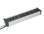Office Desk Mount Power Strip 4 Power Supply 2 Network 1 Telephone 1 USB
