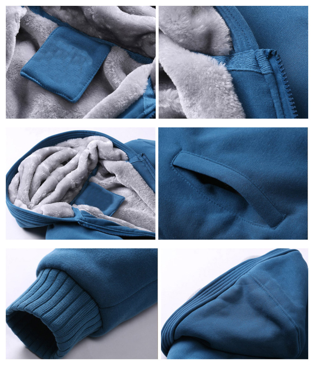 European design cheap casual zipper trendy men thick fleece winter hoodies for men