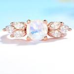 Women 925 Sterling Silver Natural Blue Moonstone Ring Moonstone Jewelry Design