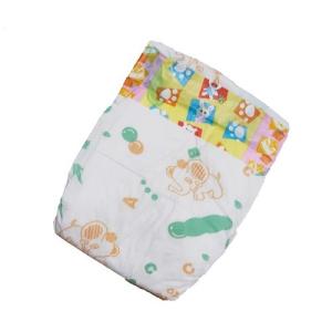 China Printed Clothlike Backsheet Soft Baby Diaper With Spandex Elastic Waistband factory