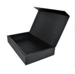 Wooden Luxury Gift Boxes Black Paper Silk Screen 1C printing