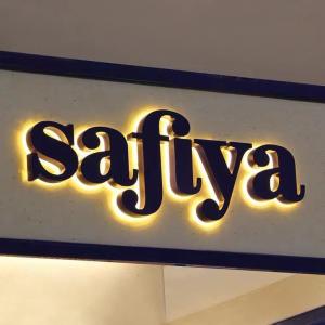 China Stainless steel illuminated Gold 3D Customized backlit outdoor logo letter sign factory