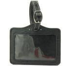 Promotional Suitcase Name Tags , Custom PU Leather Business Card Luggage Tag