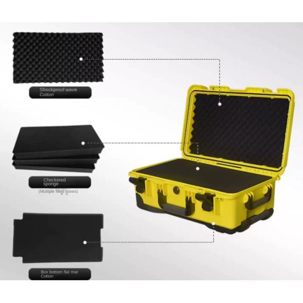 IP67 Waterproof Tool Case 567x325x230mm with Pull Rod Handle