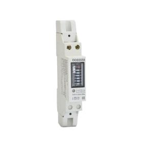 China Cheap Price 1P Single Phase Din Rail Kwh Power din-rail modular energy Meter Register display For Lebanon Market factory