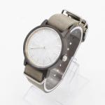 Sandalwood Black Leather Strap Watches Mens Japan Quartz Movement