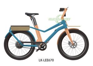 China City Ebike 350W Rear Hub Motor 36V Lithium-Ion Battery And 7-Speed Gear System Turquoise And Orange factory
