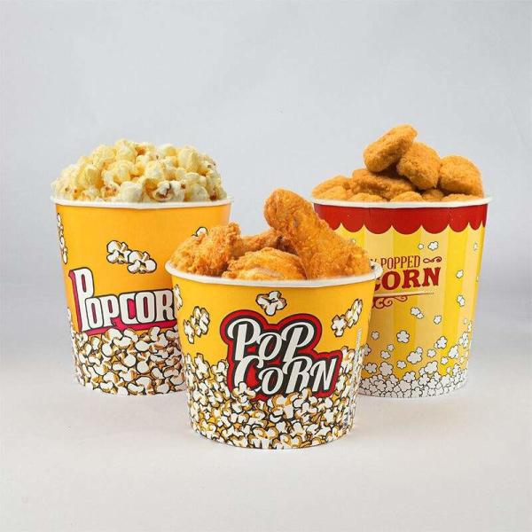 Wholesale High Value For Money Custom Print Cinema Take Away Paper Popcorn Cup