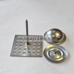 Stainless Steel Perforated Base Insulation Anchor Pins For Glass Wool