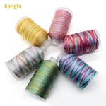 250g Multicolor Rainbow Thread 100% Polyester For Weaving Crafts Domestic Sewing