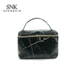 Cylinder Bucket Large Capacity Travel PU Leather Toiletry Bag Case