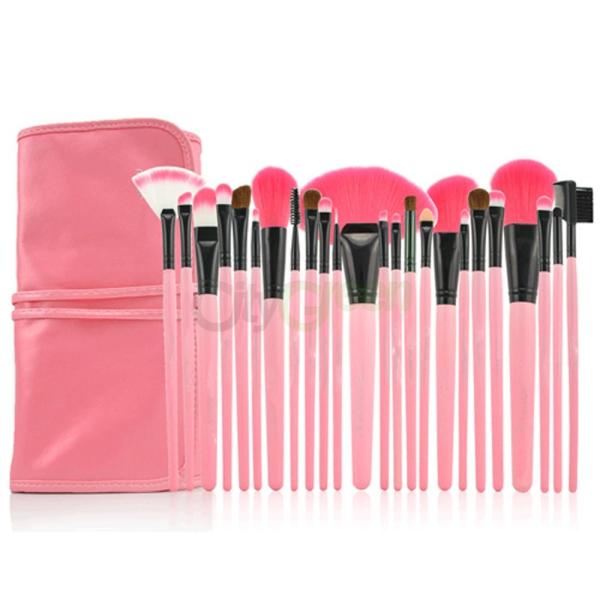 korel girl best love pink color makeup brush set 24pcs nice girl's best gift for