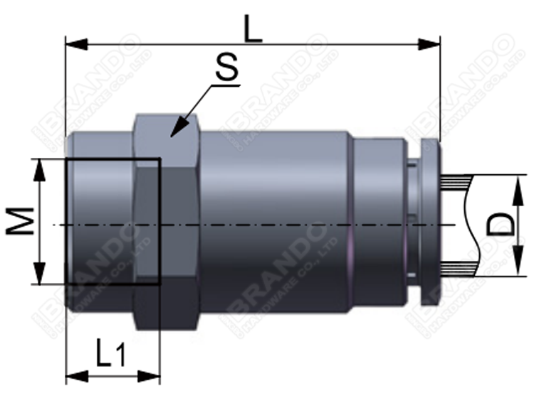Female Straight Brass Pneumatic Quick Fittings 1/8'' 1/4'' 3/8'' 1/2''
