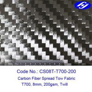 China Twill Weave 12K Toray Spread Tow Carbon Fiber Fabric factory