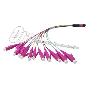 China Hytrel Material OM4 0.9mm MTP MPO Breakout Cable With Mini Boot factory