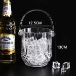 Household Acrylic Champagne Ice Bucket Bar Transparent Diamond Shape Silver