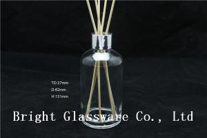 China clear 150ml empty aroma reed diffuser bottle with reed sticks factory