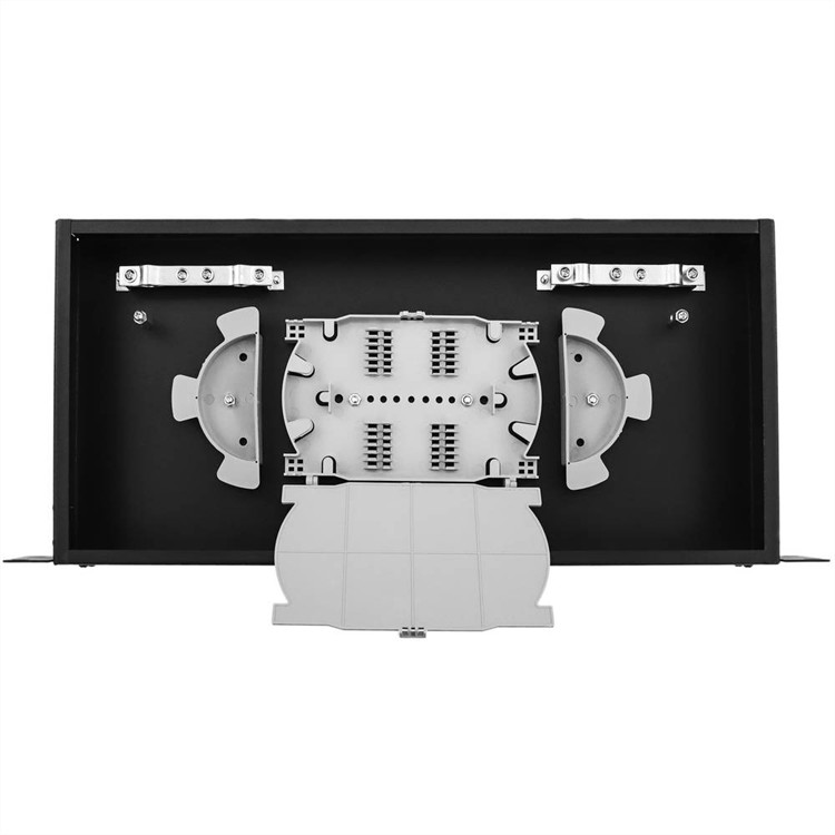 Fixed Rack Mount ODF Fiber Optic Patch Panel 1U 12 Port with Adapter panel