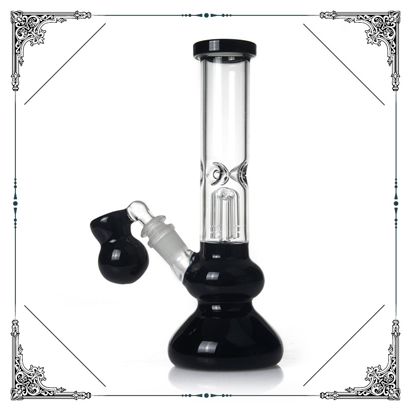 Colorful Gourd Style Glass Water Pipe 10'' Height With A Splash Guard