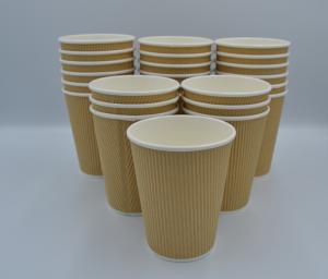 China Ripple Paper Cups, with PE lining, 8oz,12oz,16oz, Insulated - No Need For Sleeves factory