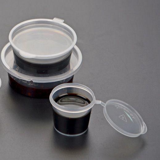 27ml, 30ml, 45ml, 74ml Seasoning box Plastic Disposable Clear BOX Round cup with
