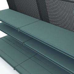 Modular Supermarket Display Rack, Adjustable Shelf Width, Space-Saving and Cost