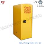 Heavy Duty Lockable Storage Cabinet With Distinct Safety Signs And Bullet
