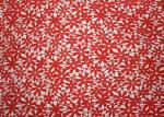 Red 47 Inches DTM Flower Embroidered Lace Fabric With African Cord Lace By Azo