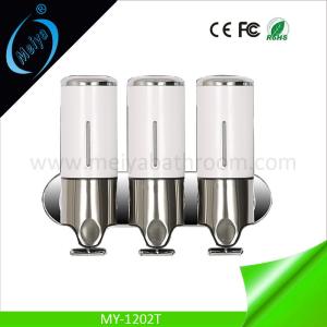 China wall mounted triple manual soap dispenser for bathroom factory